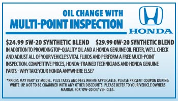 Honda oil change coupon austin #3